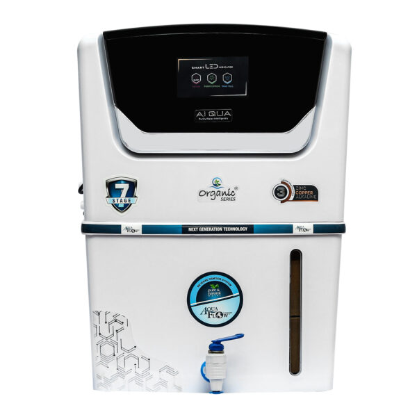 Aqua Flow Enterprises Ai Qua 12 L RO + UV + UF + TDS Control + Alkaline + Copper + UV in Tank Water Purifier (White)