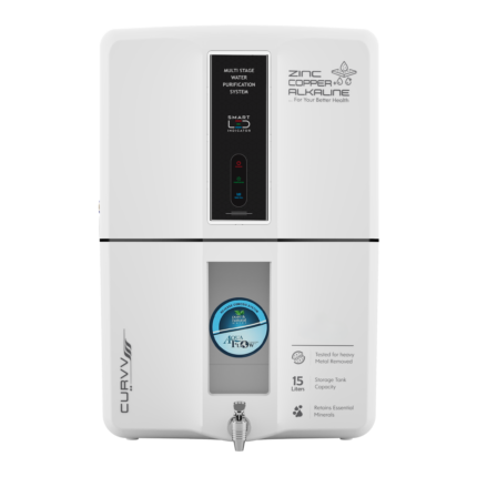 Curvv White 15 L RO + UV + UF + TDS Control + Alkaline + Copper + UV in Tank